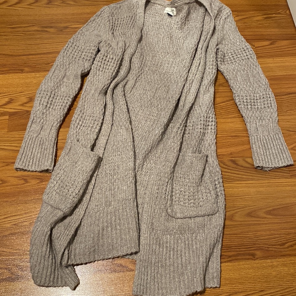 Long knit cardigan